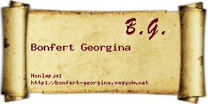 Bonfert Georgina névjegykártya